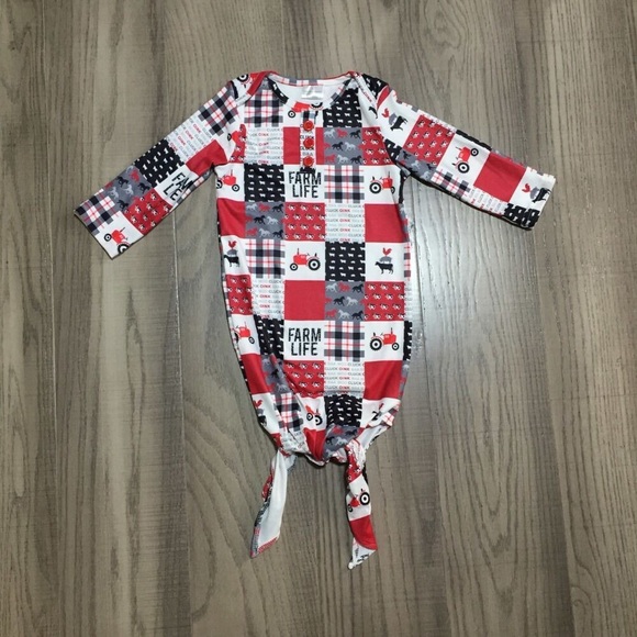 Farm Life Unisex Sleep gown / tie gown - Picture 2 of 2